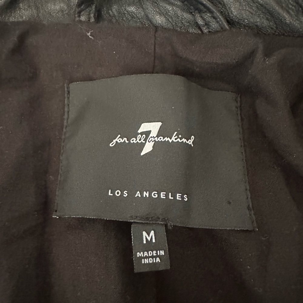 7 for All Mankind Leather Jacket - Picture 4 of 4